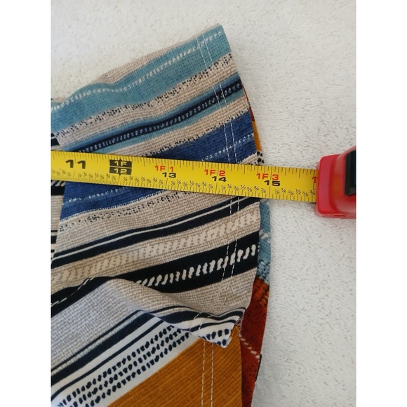 Ellen Weaver Plus Size 2X Boho Striped Blouse Multicolor Tunic Top Casual Chic - Picture 15 of 16